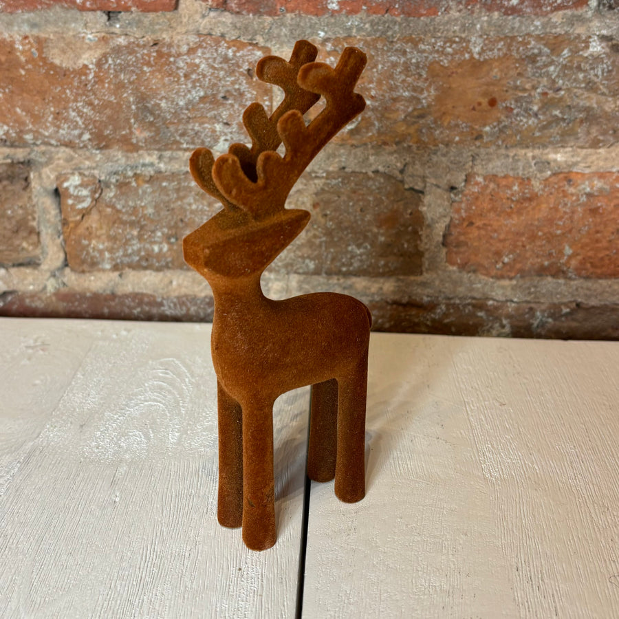 Flocked Reindeer 3x6.75”