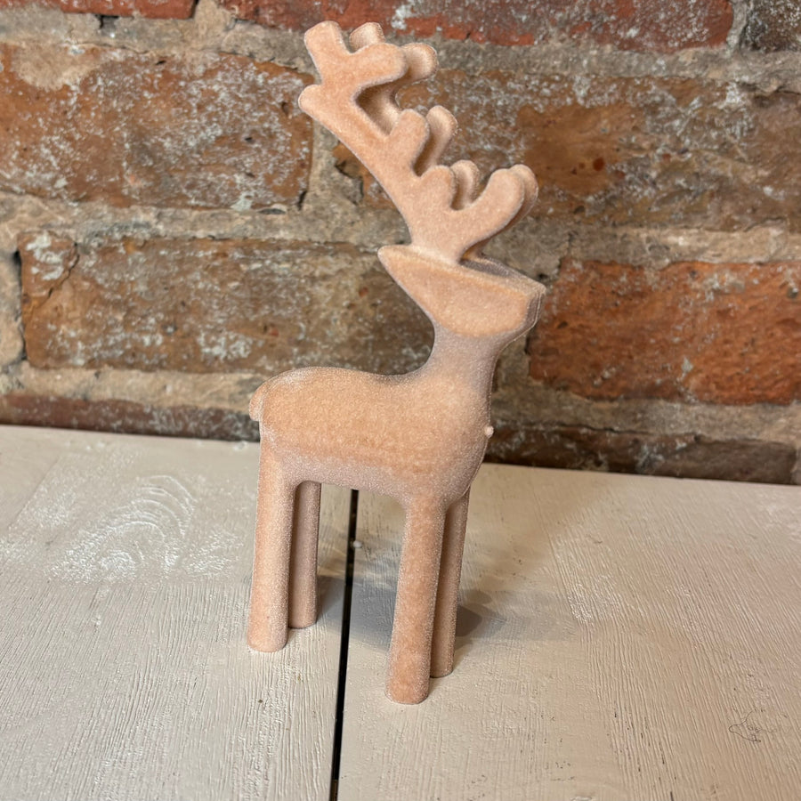 Flocked Reindeer 3x6.75”