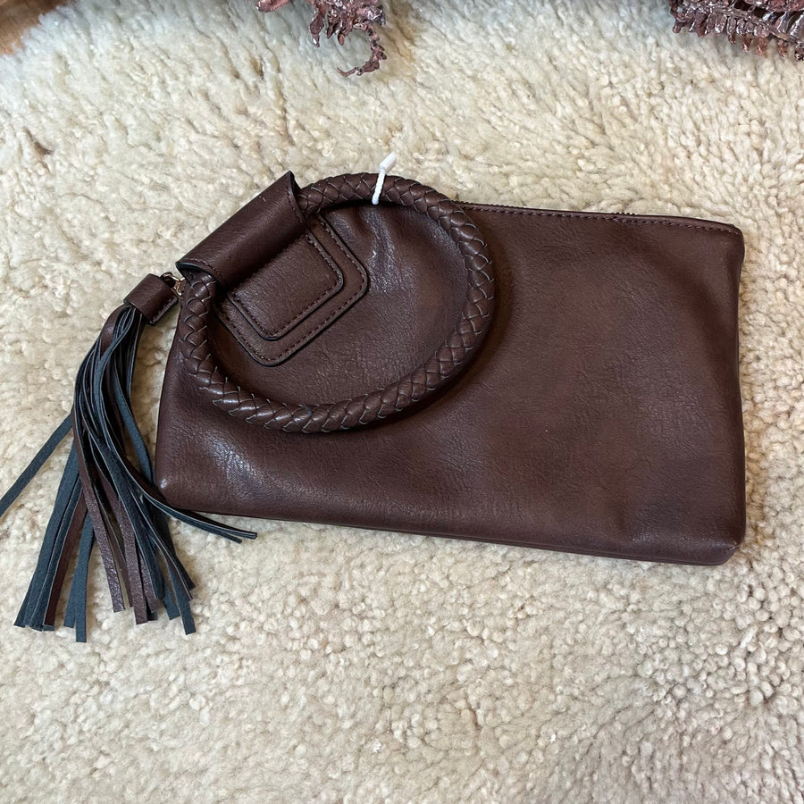 Soft Vegan Leather Wristlet/Clutch