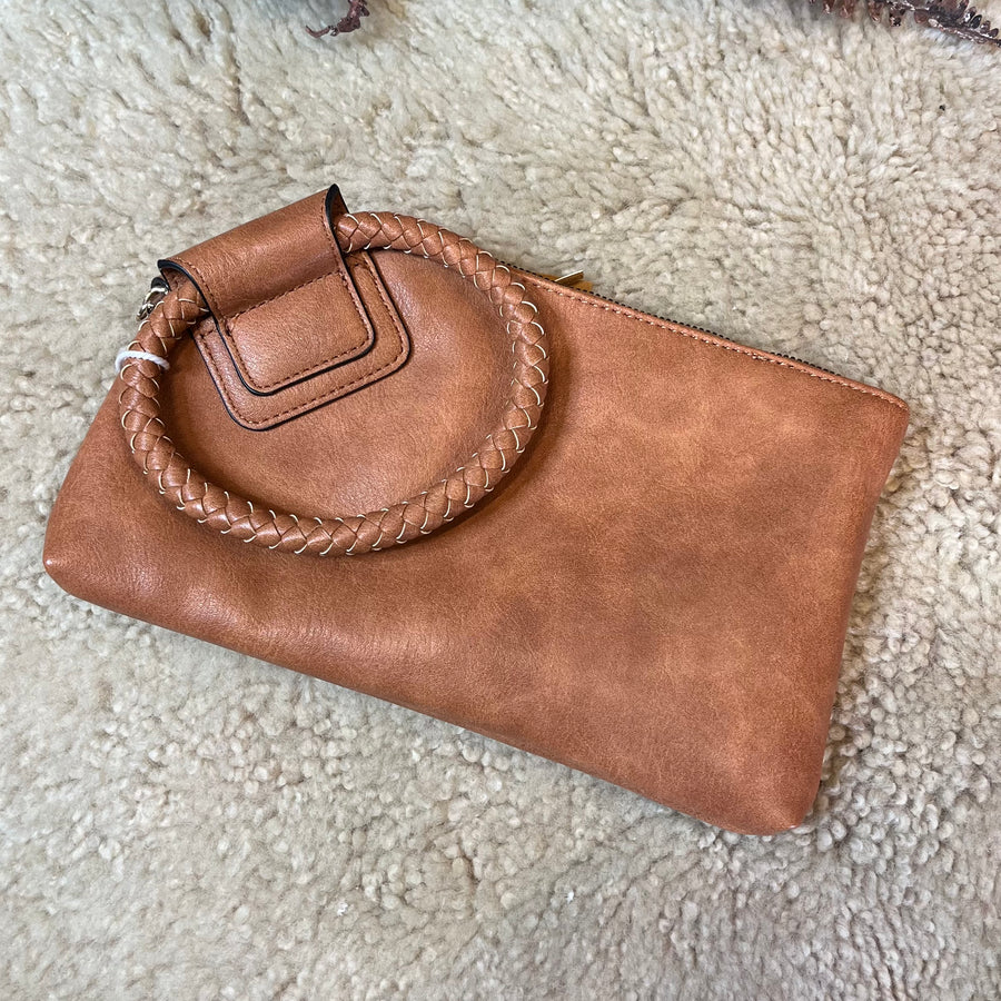 Soft Vegan Leather Wristlet/Clutch