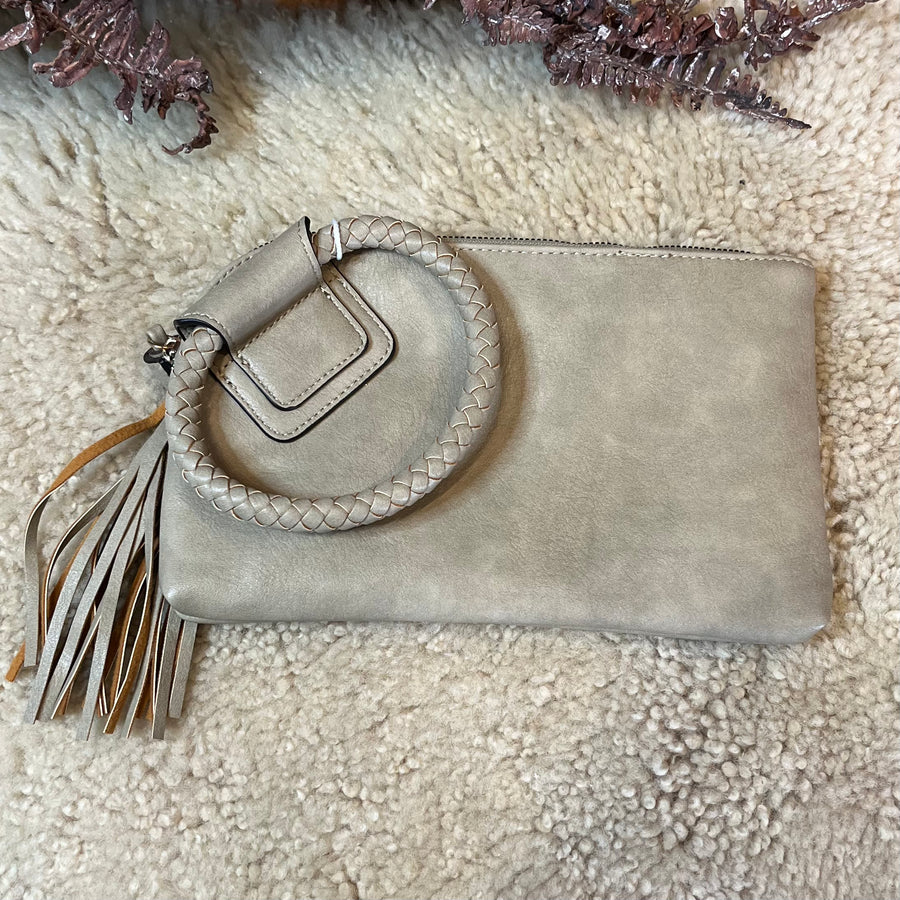 Soft Vegan Leather Wristlet/Clutch