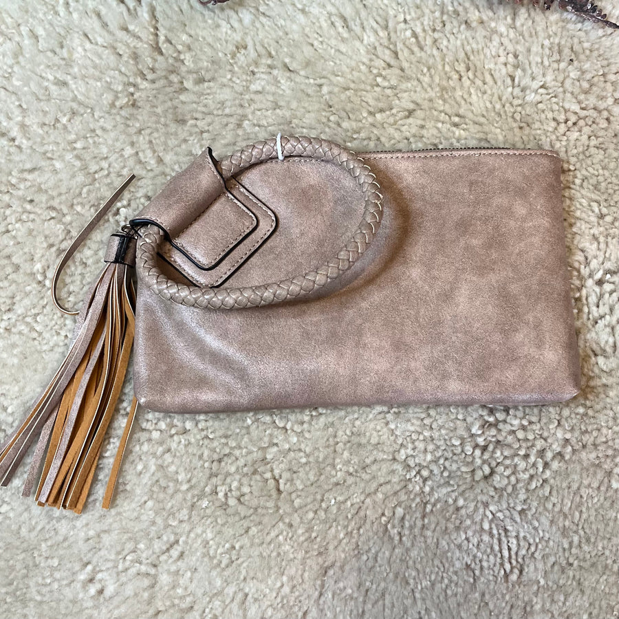 Soft Vegan Leather Wristlet/Clutch