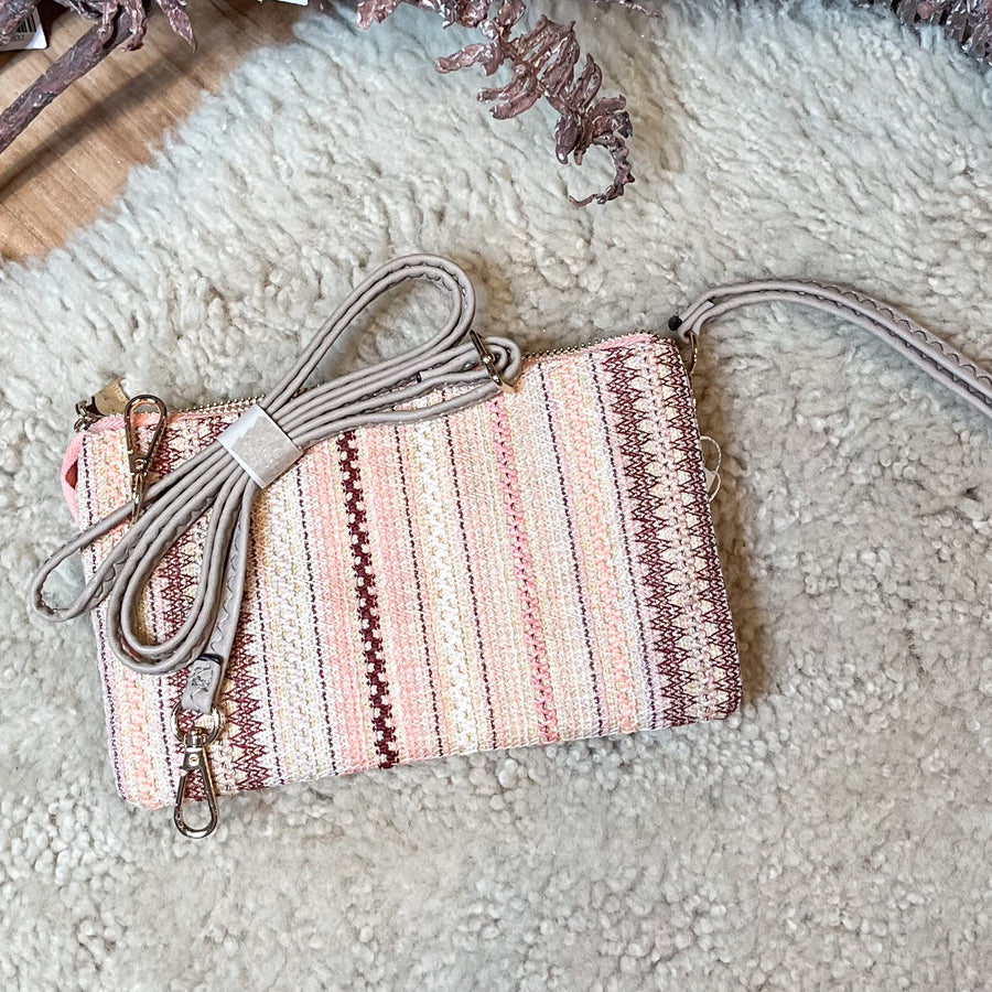 Rose Embroidered Crossbody Bag