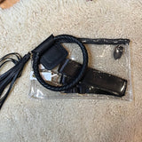 Clear Cuff Handle Clutch w/Tassel