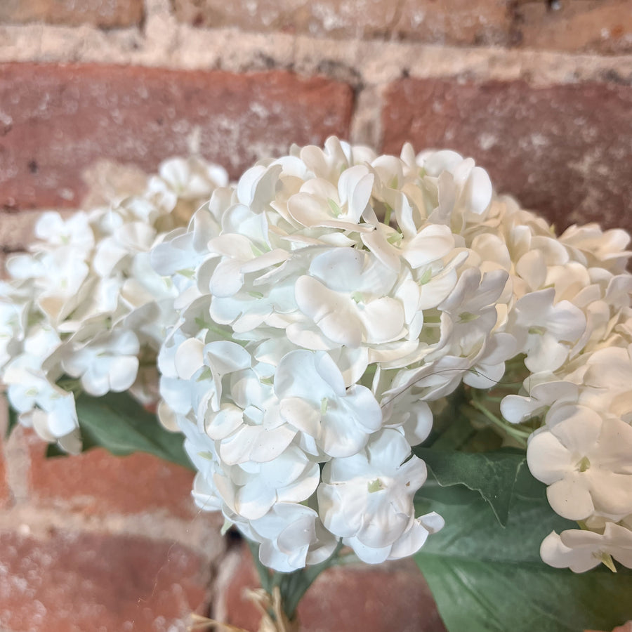 White Snowball Bouquet 10"