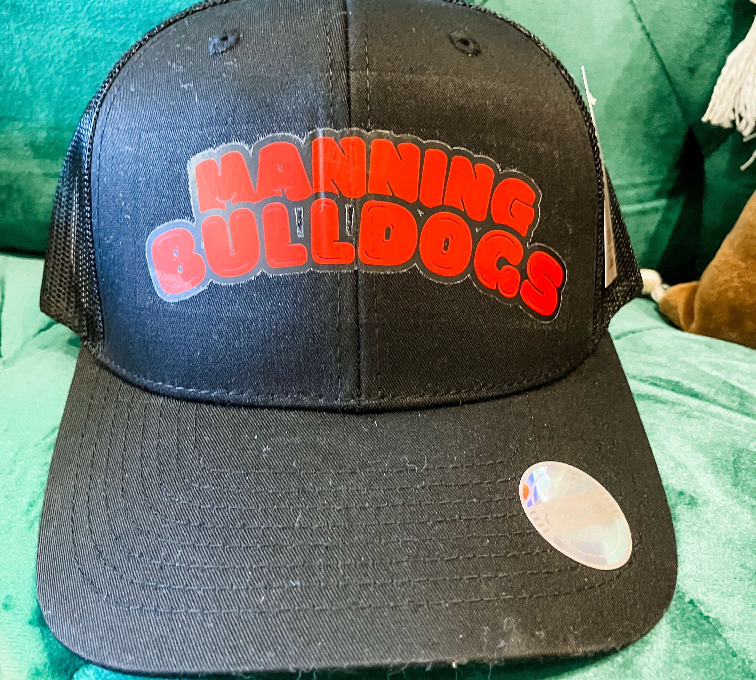 Manning Bulldog Bubble Letter Trucker Hat