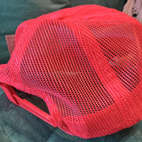 Red Manning Bulldog Swipe Distressed Hat