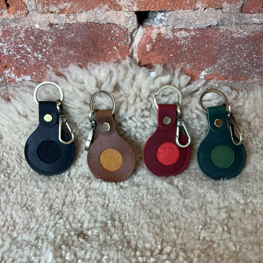 Leather Airtag Keychain