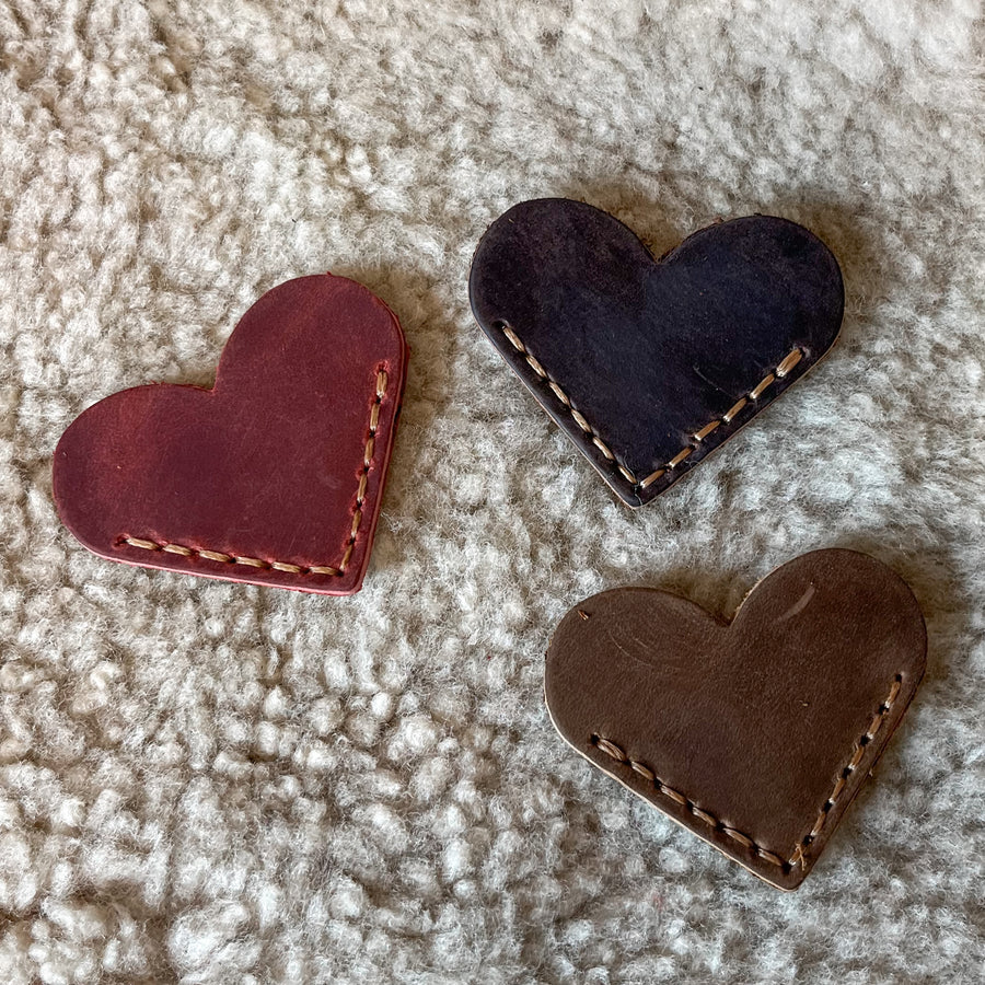 Leather Heart Bookmark