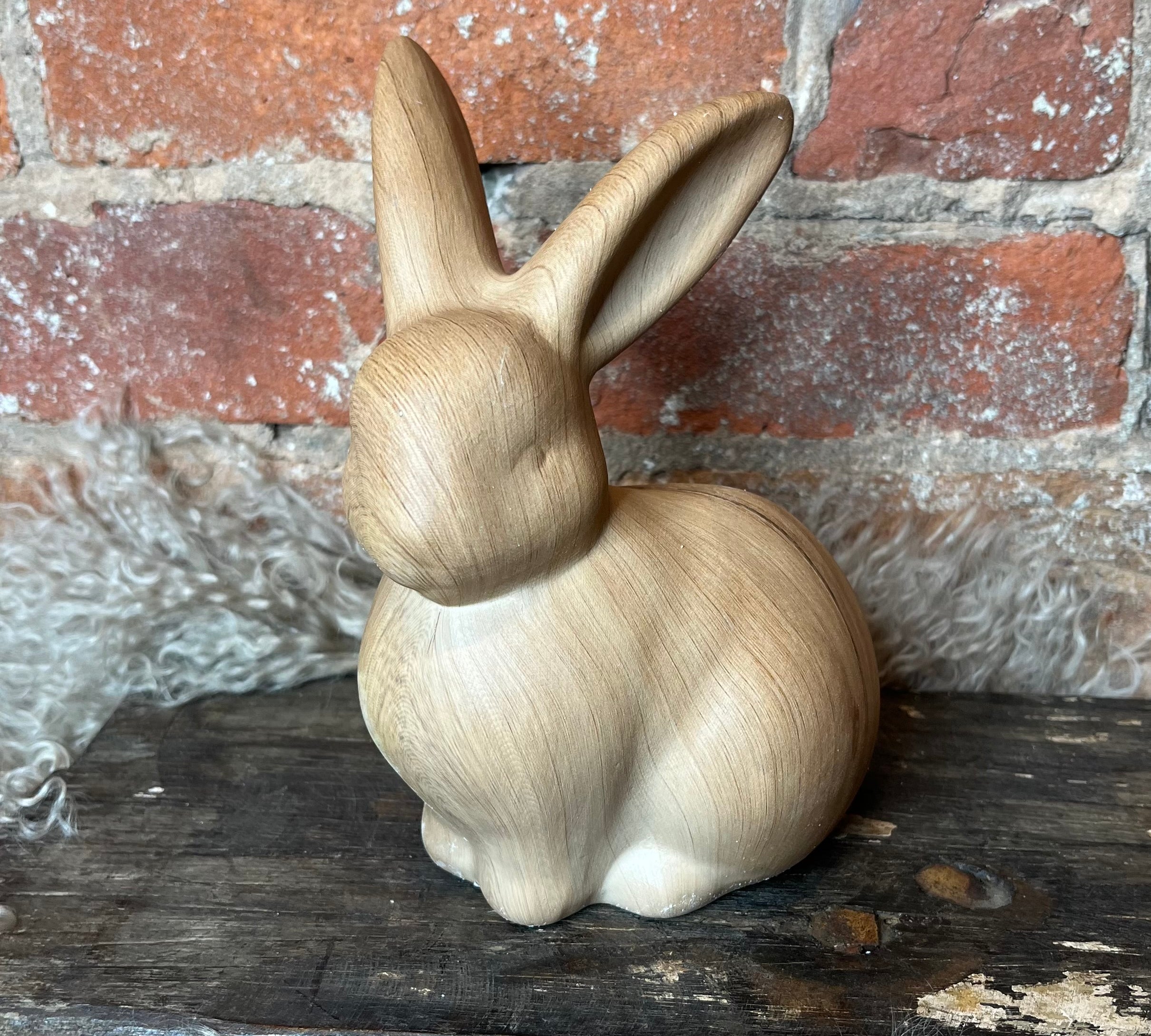 Brown Sitting Bunny Figurine