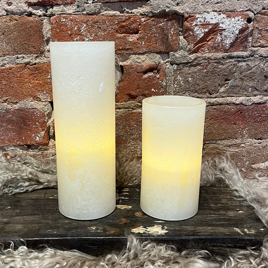 Timber LED Glow Candle