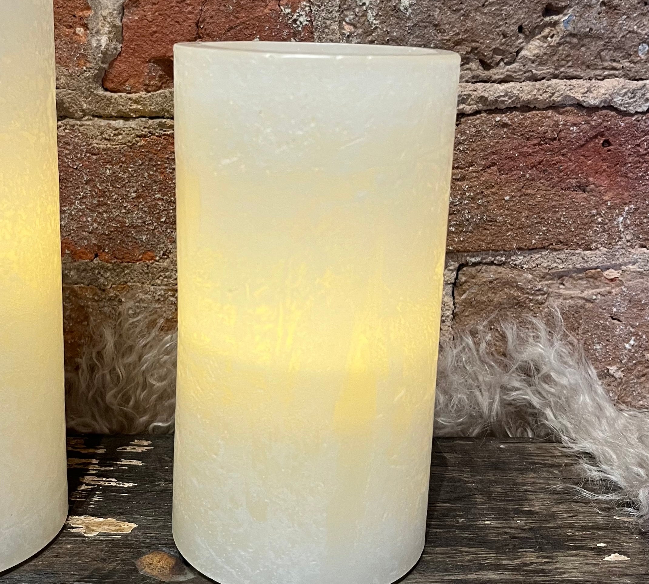 Timber LED Glow Candle