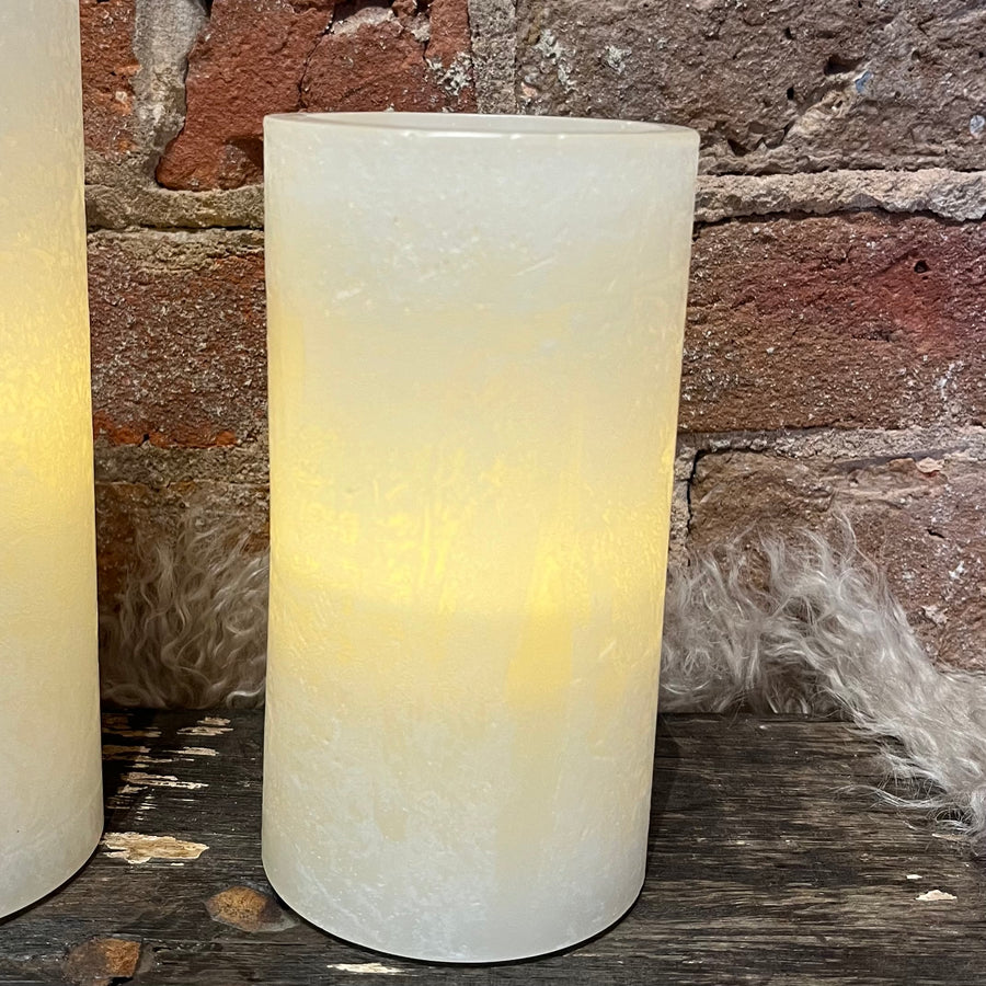 Timber LED Glow Candle