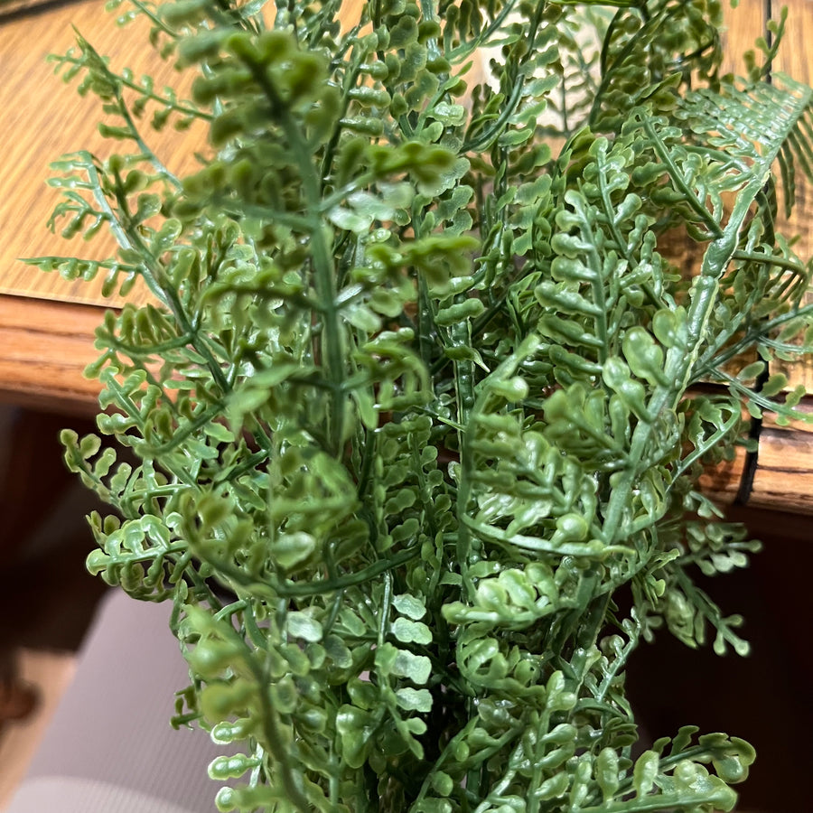 Green Fern Bush 13.5"