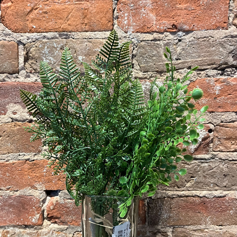 Green Fern Bush 13.5"