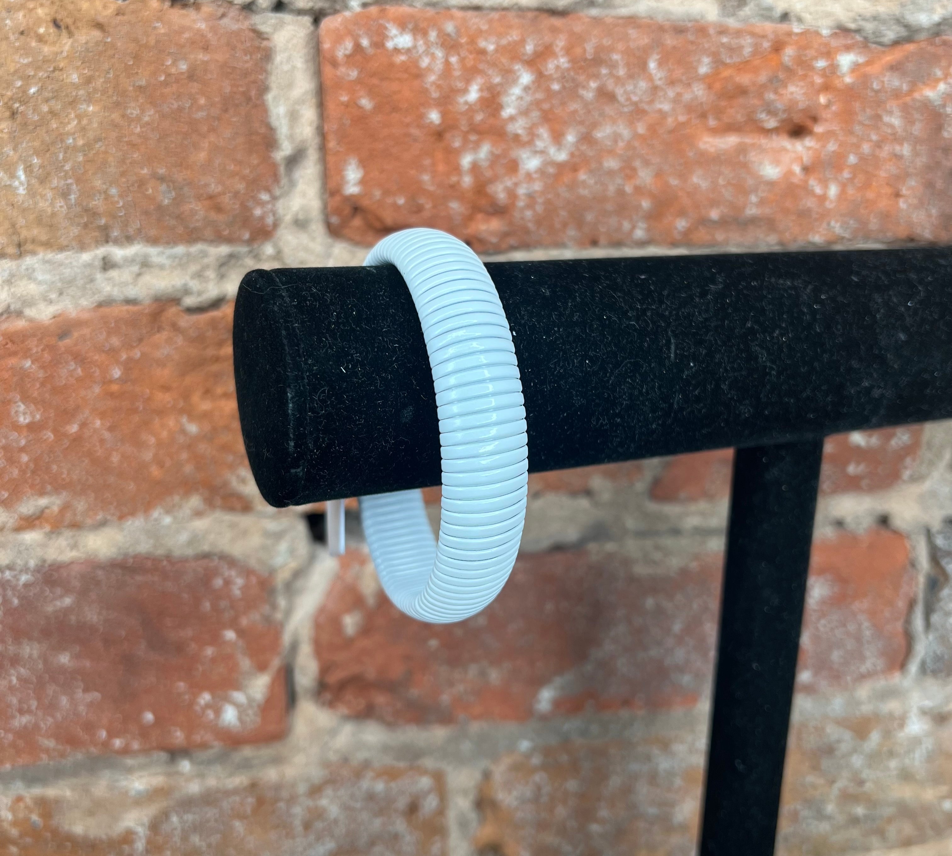 Chunky Enamel Stretchy Bangle 8"