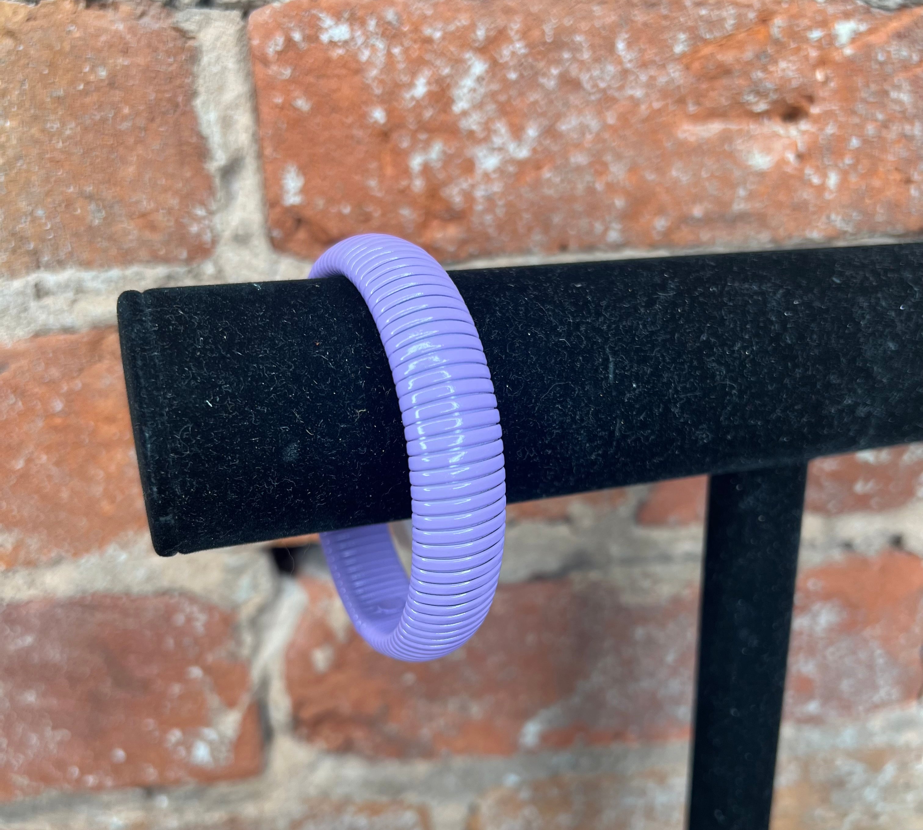 Chunky Enamel Stretchy Bangle 8"