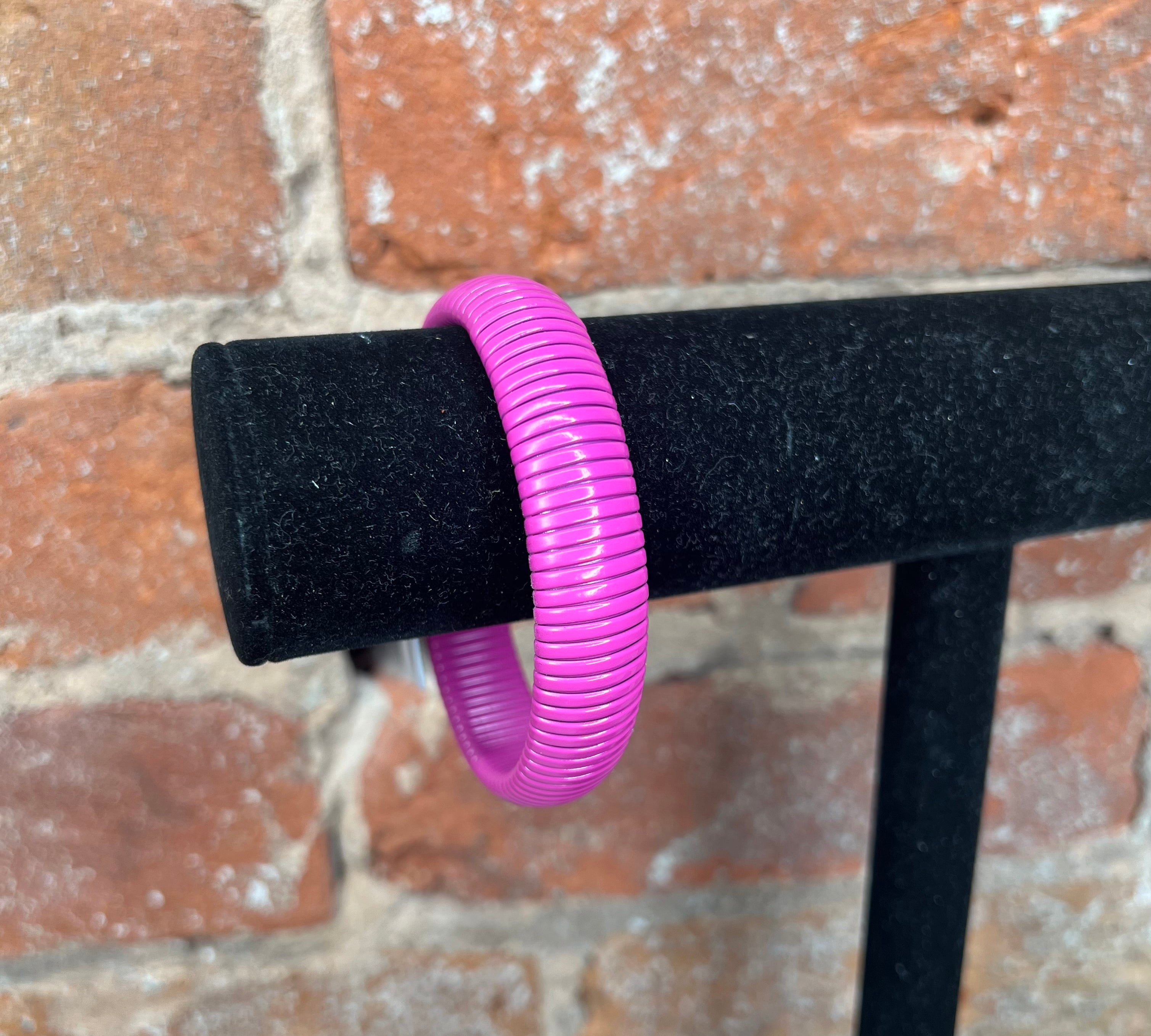 Chunky Enamel Stretchy Bangle 8"