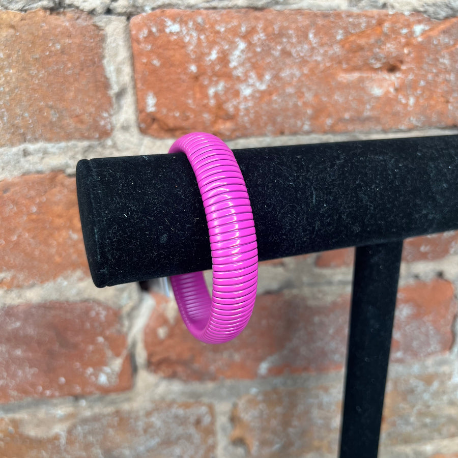 Chunky Enamel Stretchy Bangle 8"
