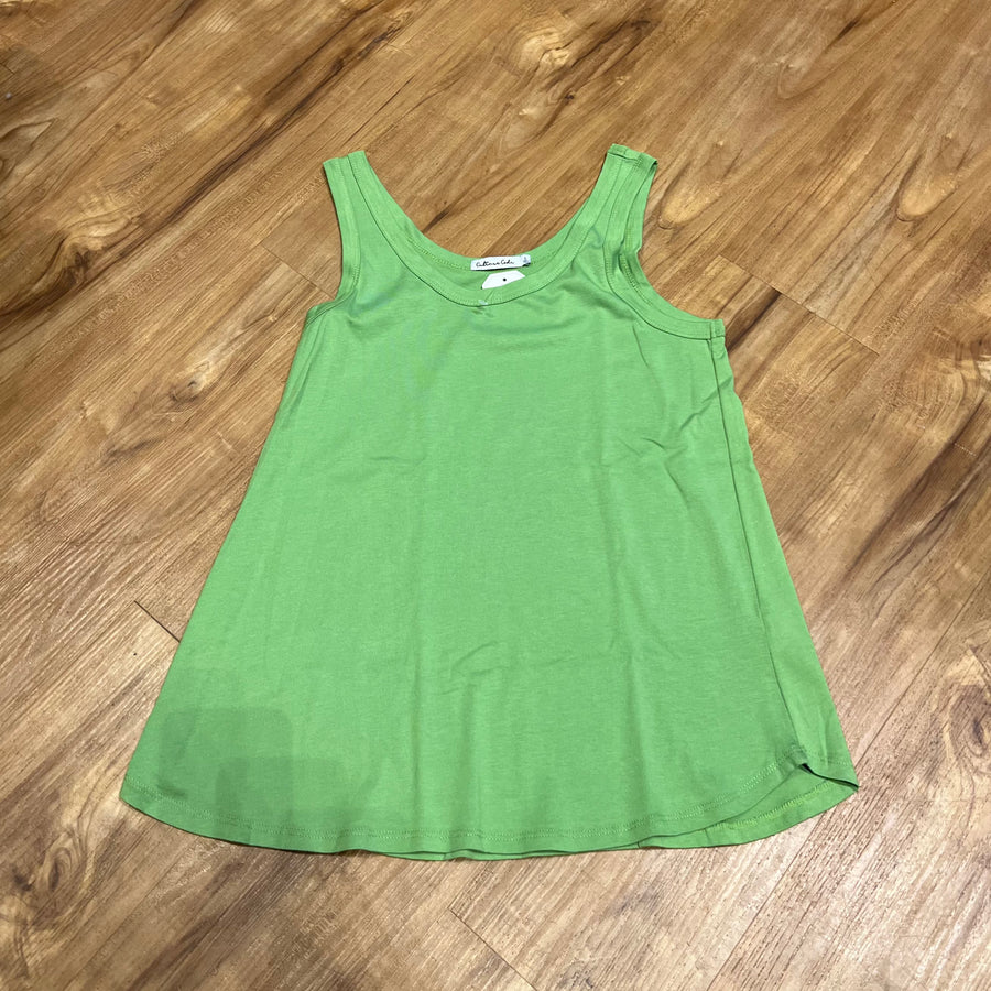Scoop Neck Solid Loose Fit Tank