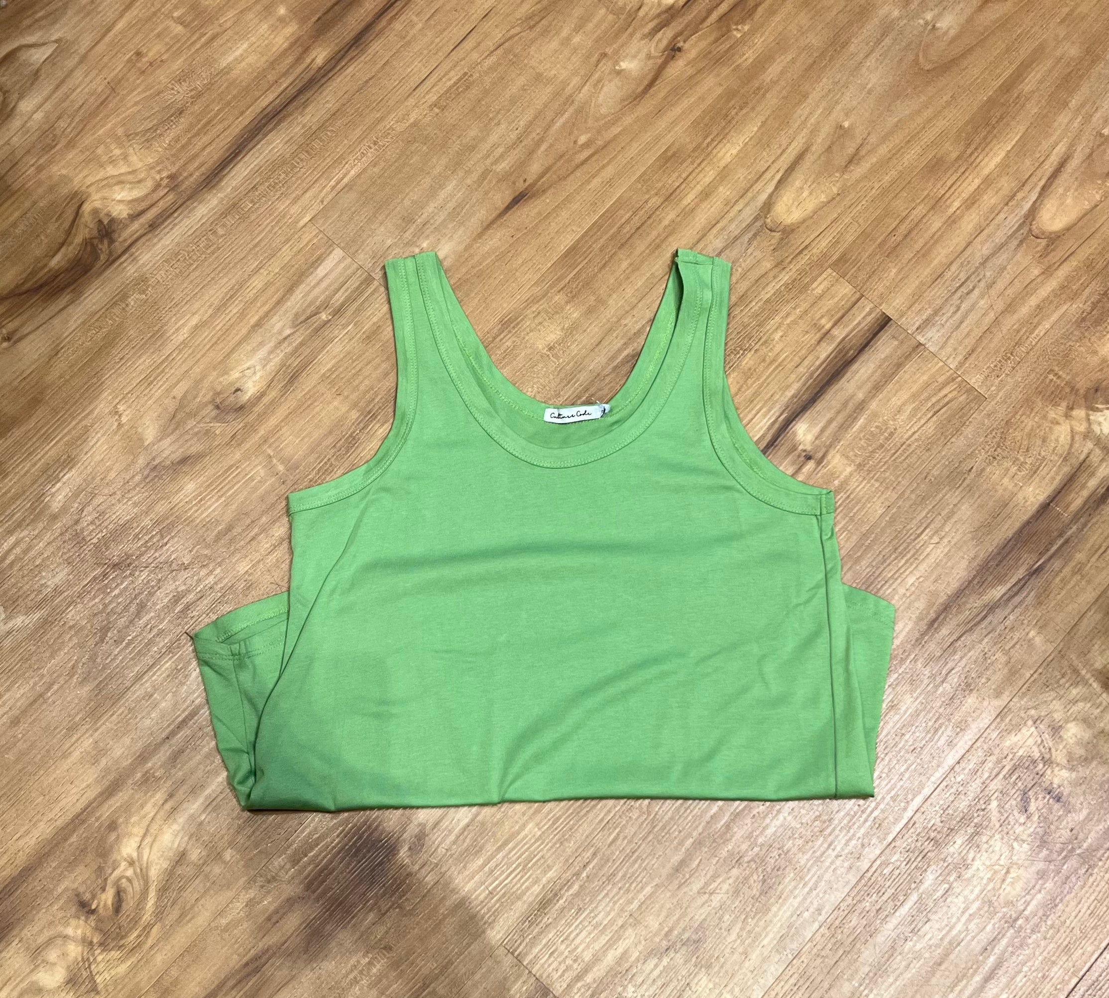 Scoop Neck Solid Loose Fit Tank