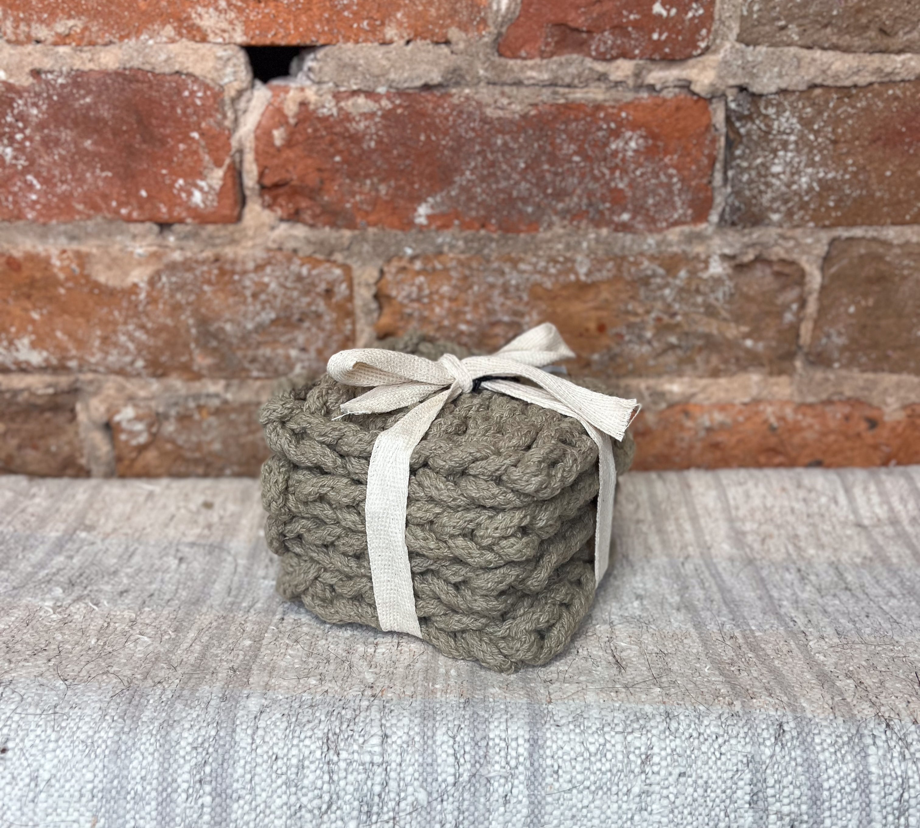 Crocheted Cotton Coasters 4"