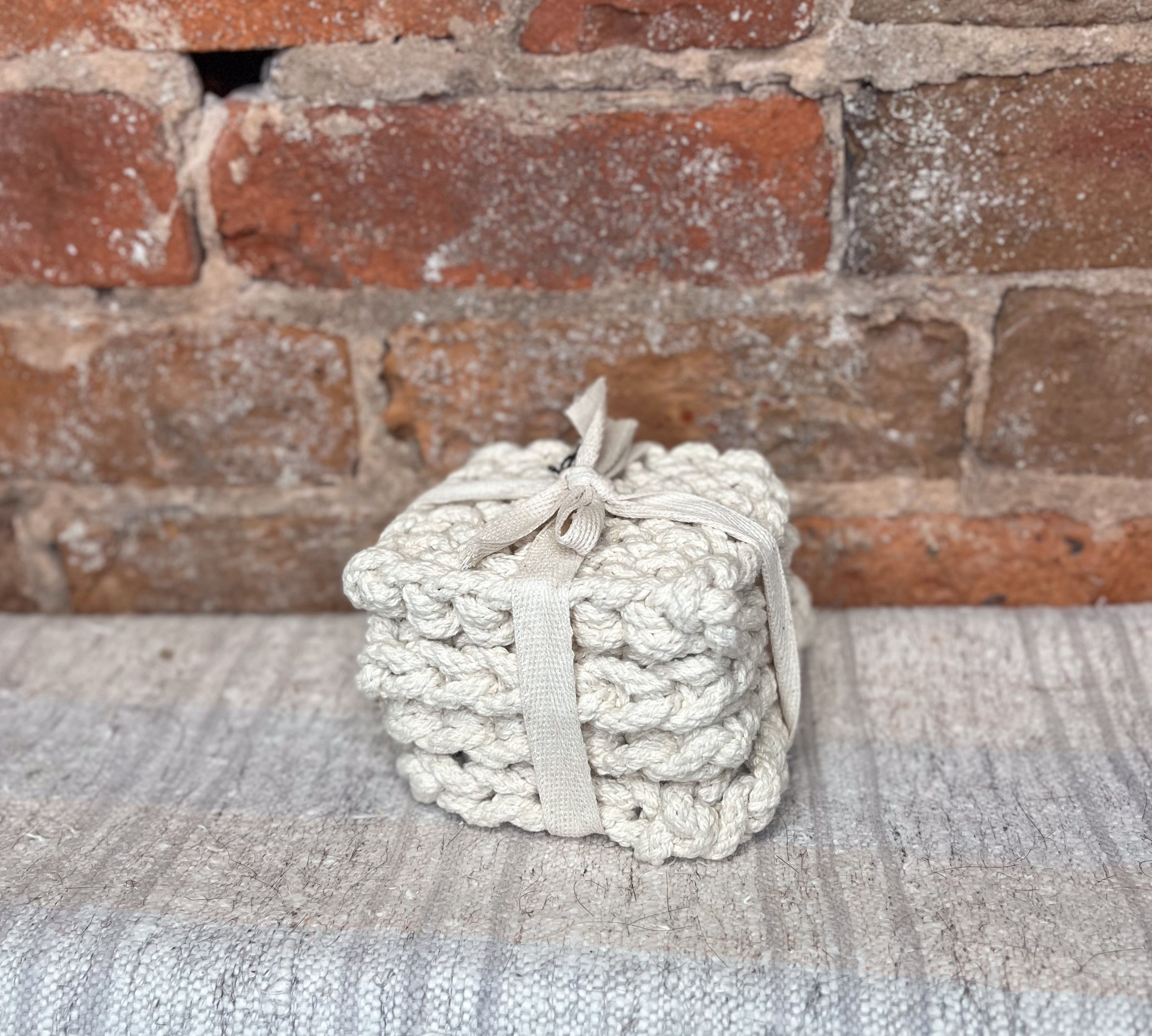 Crocheted Cotton Coasters 4"