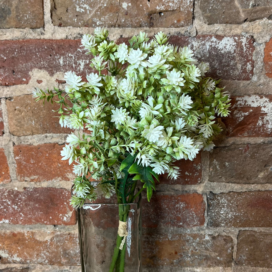 White Wild Flower Bundle 15"