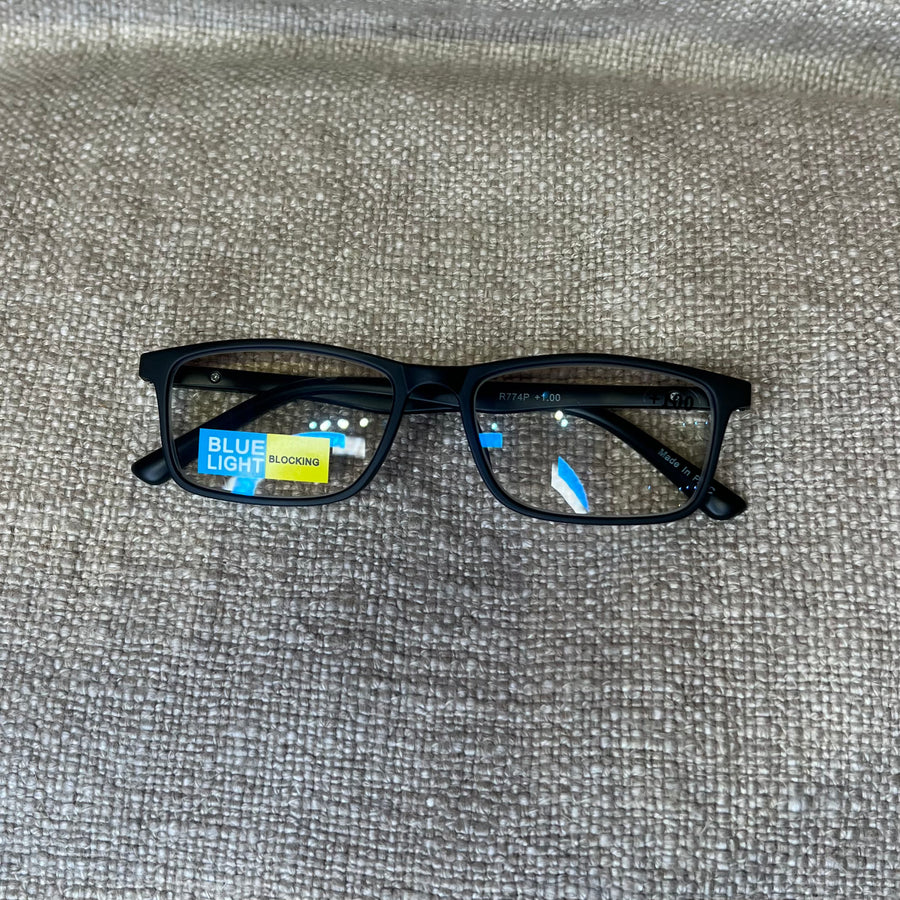 Thin Rectangular Blue Light Reading Glasses