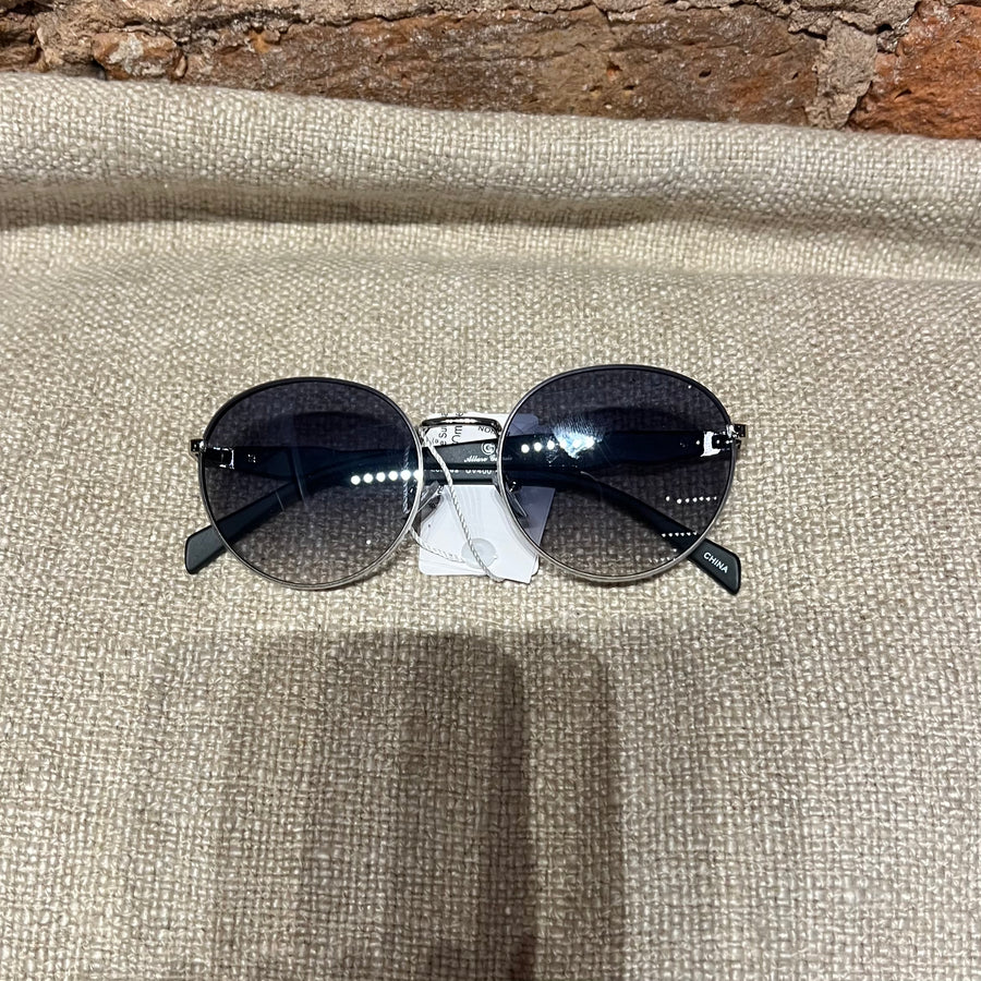 Round Lens Two Tone Sunglasses