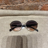 Round Lens Two Tone Sunglasses