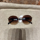 Round Lens Two Tone Sunglasses