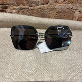Square Sunglasses w/Rhinestone Detail