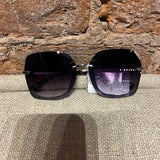 Square Sunglasses w/Rhinestone Detail