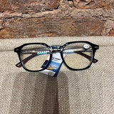 Unisex Wood Grain Rounded Square Reading Glasses