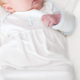 Blue Cross Embroidered Pip Gown