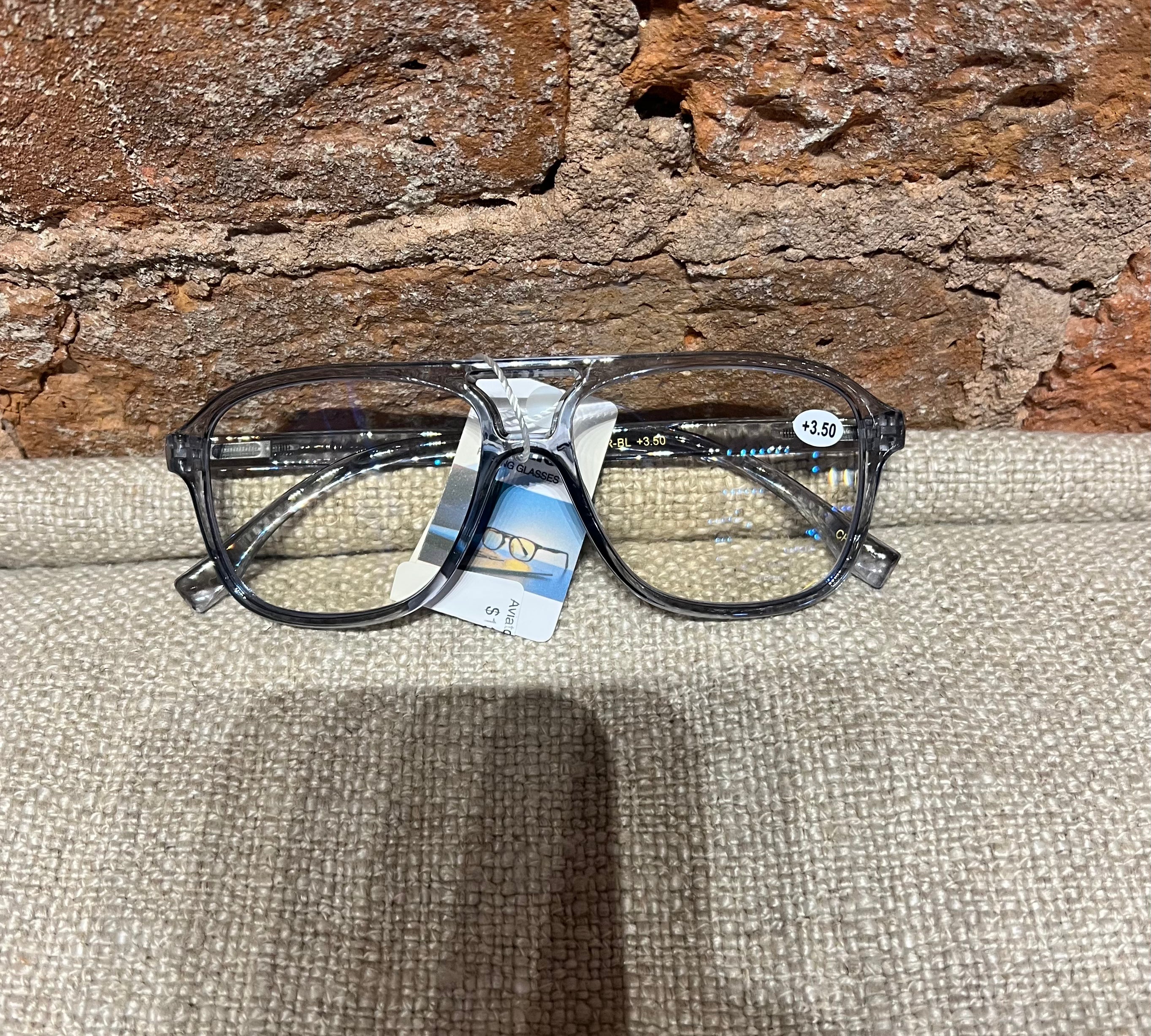Aviator Blue Light Reading Glasses