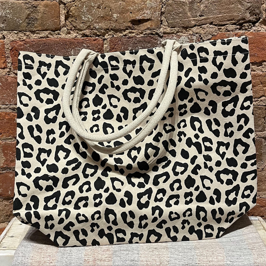 Leopard Coast Natural Tote