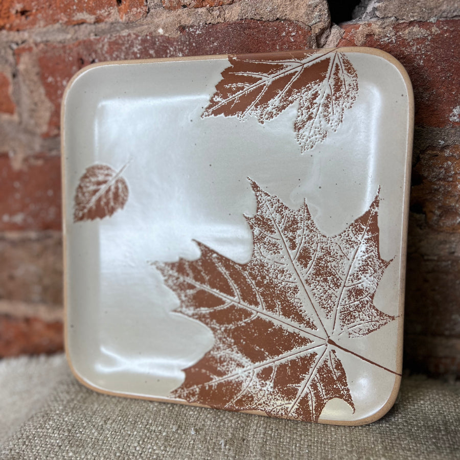 Fall Leaves Tray 8"