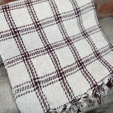 Burgundy Plaid Throw 50x60"