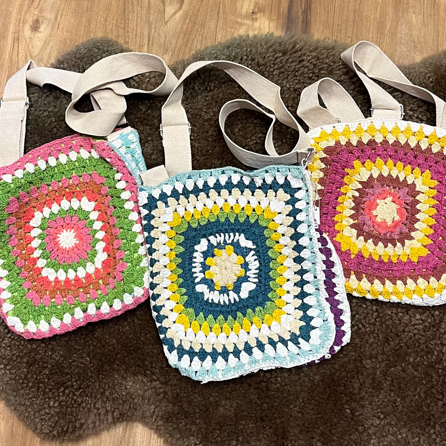 Crochet Granny Square Purse