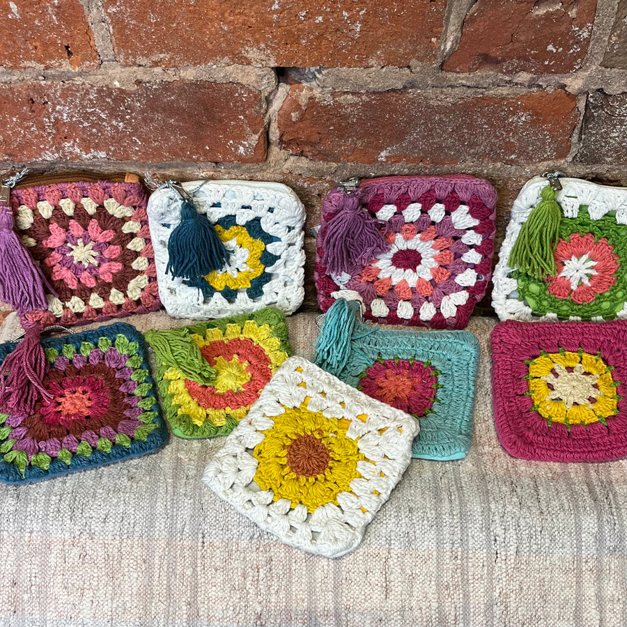 Crochet Flower Coin Purse