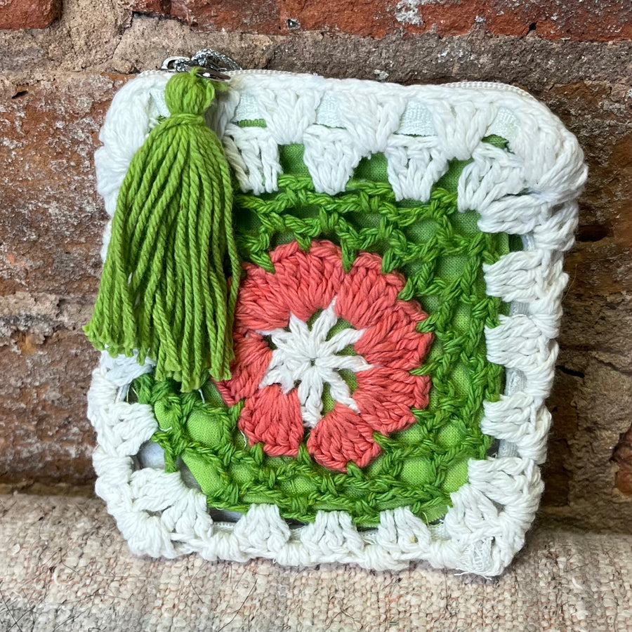 Crochet Flower Coin Purse