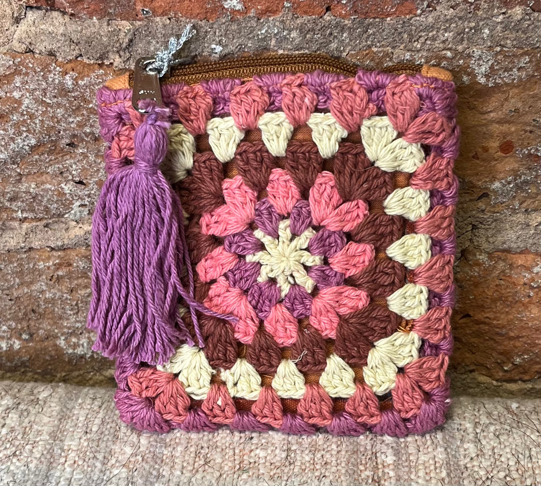 Crochet Flower Coin Purse