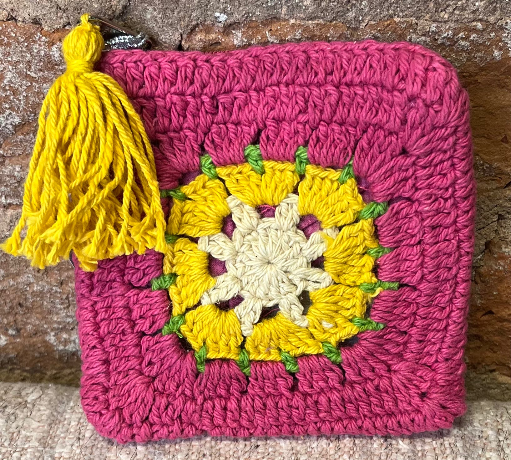 Crochet Flower Coin Purse