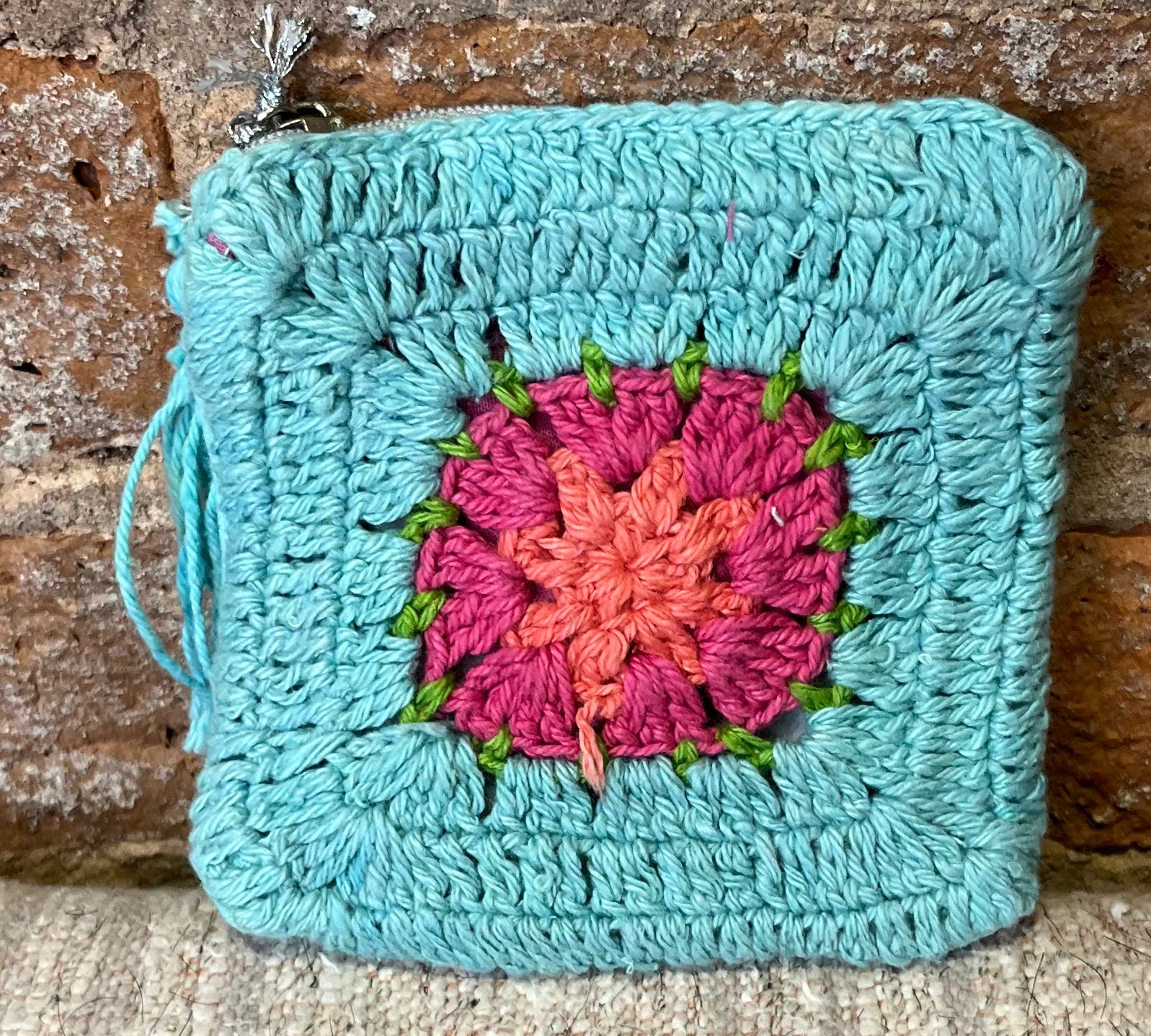 Crochet Flower Coin Purse