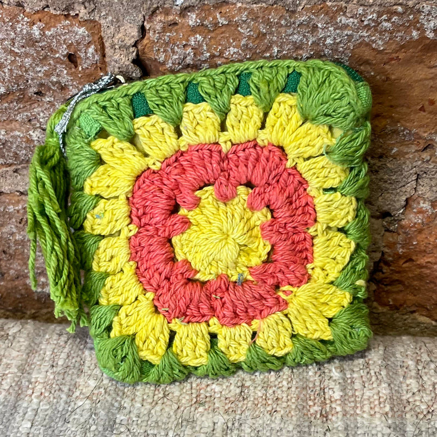 Crochet Flower Coin Purse