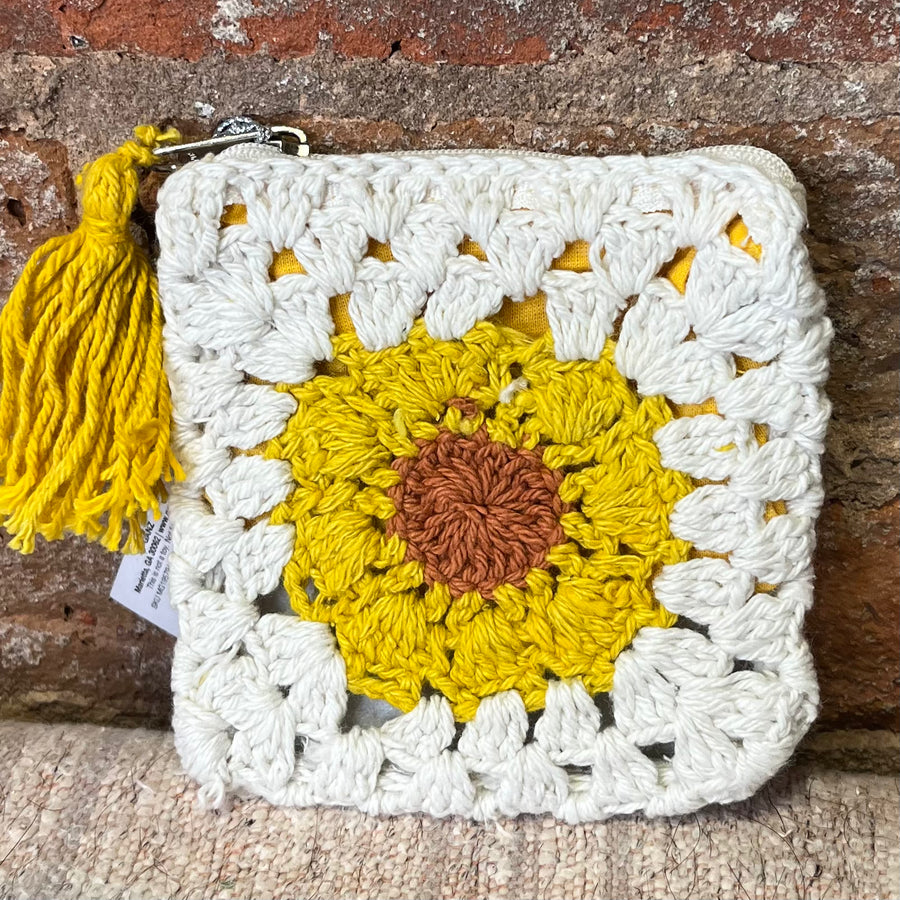 Crochet Flower Coin Purse