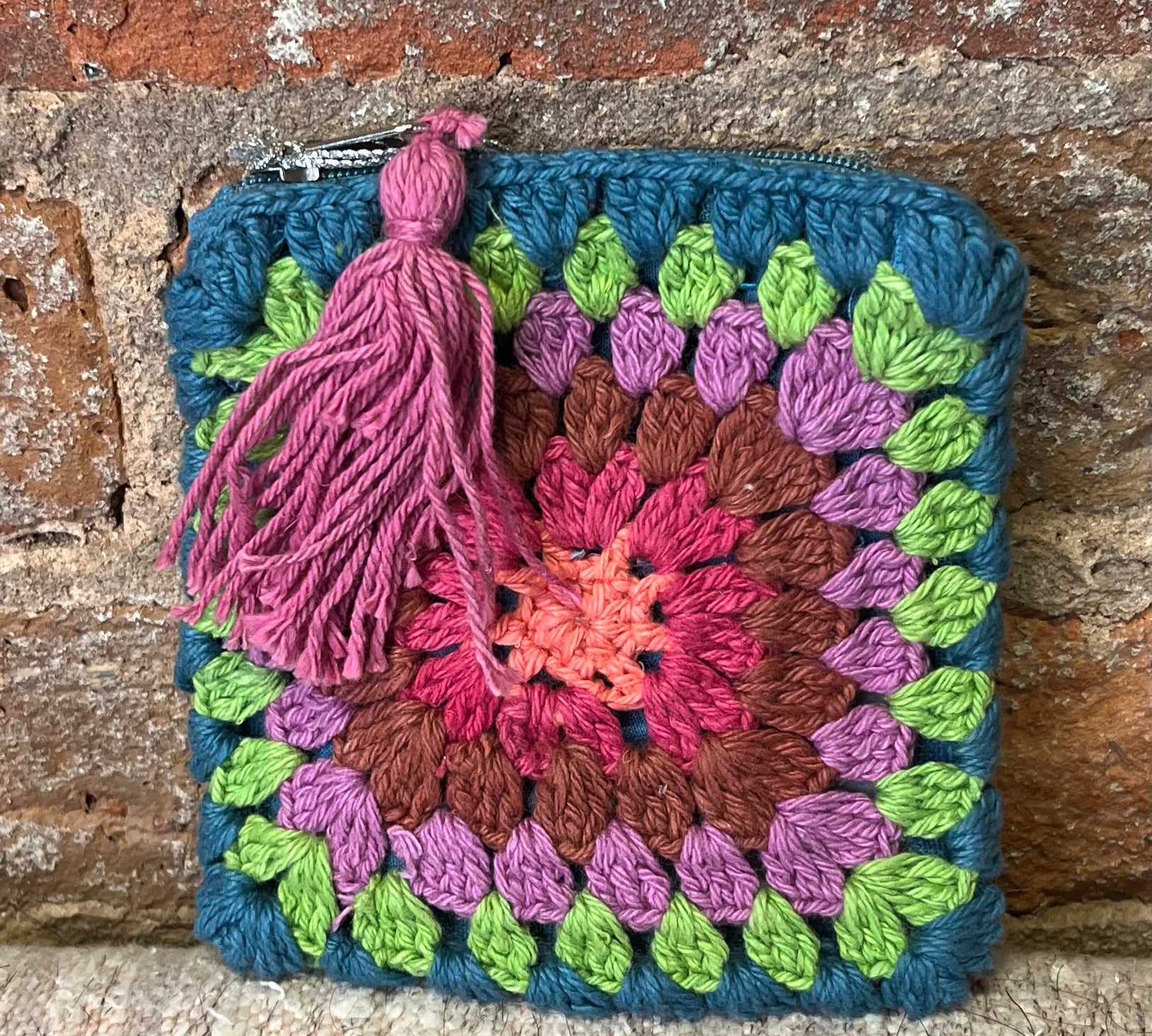 Crochet Flower Coin Purse