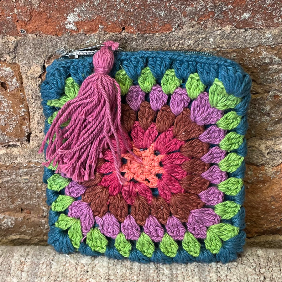 Crochet Flower Coin Purse